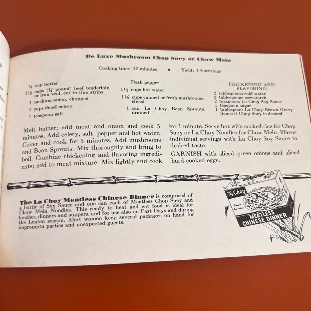 Vintage 1954 La Choy The Art and Secrets of Chinese Cookery Recipe Booklet 50s